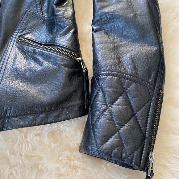 BLACK LEATHER MOTO JACKET - Picture 8 of 10
